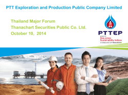 Thailand Major Forum Thanachart Securities Public Co. Ltd. October 10,  2014