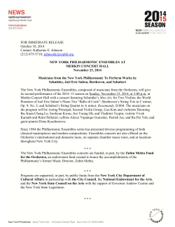 FOR IMMEDIATE RELEASE October 10, 2014 Contact: Katherine E. Johnson
