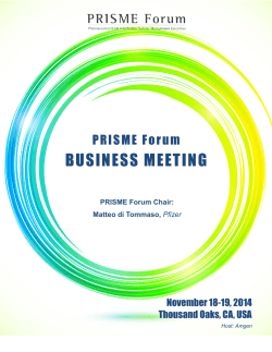 BUSINESS MEETING PRISME Forum