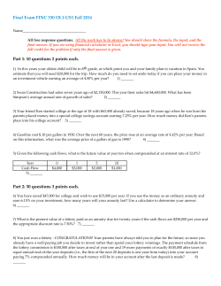 Final  Exam  FINC  330  OL1-­‐‑US1  Fall  2014