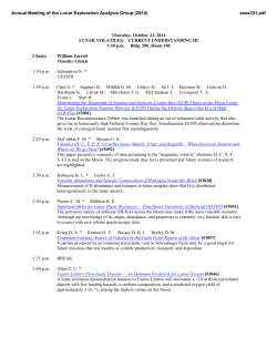 Annual Meeting of the Lunar Exploration Analysis Group (2014) sess351.pdf