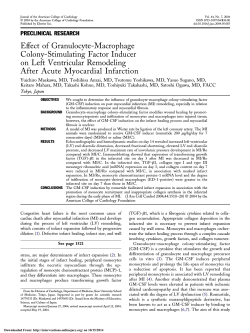 Effect of Granulocyte-Macrophage Colony-Stimulating Factor Inducer on Left Ventricular Remodeling