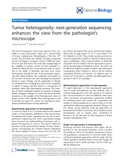 Tumor heterogeneity: next-generation sequencing ’s enhances the view from the pathologist microscope