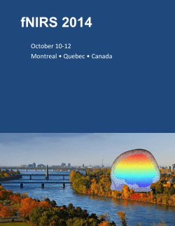 fNIRS 2014  October 10-12 Montreal • Quebec • Canada