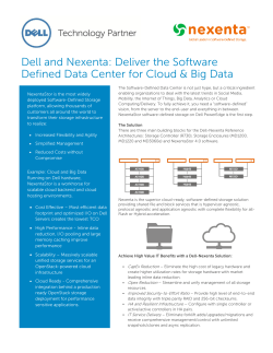Dell and Nexenta: Deliver the Software