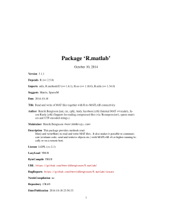 Package ‘R.matlab’ October 10, 2014