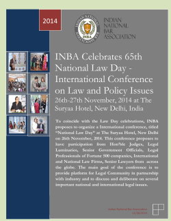 INBA Celebrates 65th National Law Day - International Conference