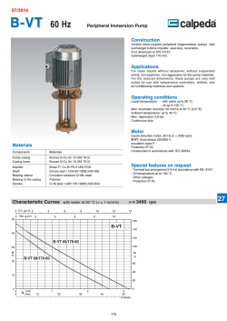 B-VT 60 Hz Peripheral Immersion Pump Construction