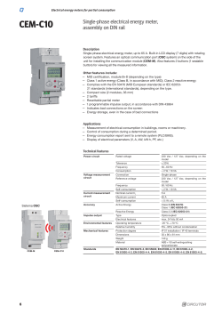 CEM-C10 Single-phase electrical energy meter, assembly on DIN rail Description