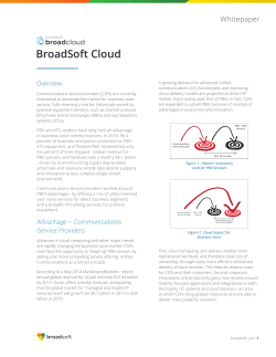 BroadSoft Cloud Whitepaper Overview