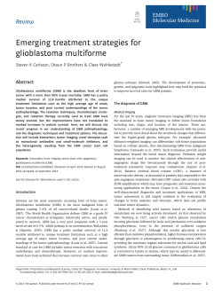 Emerging treatment strategies for glioblastoma multiforme Review Abstract