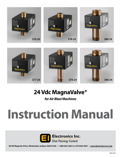 Instruction Manual 24 Vdc MagnaValve® for Air Blast Machines 576-24