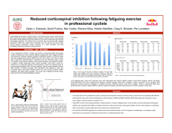Reduced corticospinal inhibition following fatiguing exercise in professional cyclists