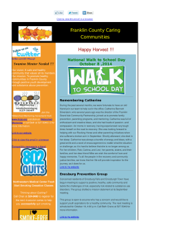 Franklin County Caring Communities Happy Harvest !!! National Walk to School Day