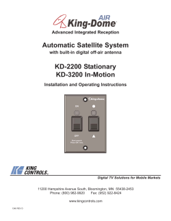 Automatic Satellite System KD-2200 Stationary KD-3200 In-Motion