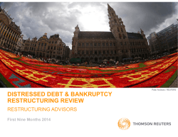 DISTRESSED DEBT &amp; BANKRUPTCY RESTRUCTURING REVIEW RESTRUCTURING ADVISORS Fi