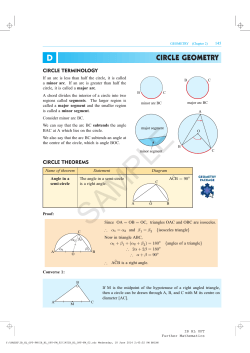 D CIRCLE GEOMETRY CIRCLE TERMINOLOGY