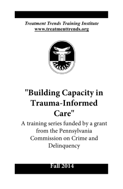 &#34;Building Capacity in Trauma-Informed Care&#34;