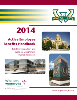 2014 Active Employee Benefits Handbook Total Compensation and