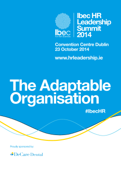 The Adaptable Organisation Ibec HR Leadership