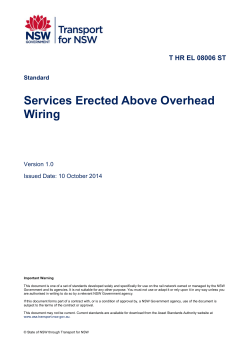 Services Erected Above Overhead Wiring T HR EL 08006 ST Standard