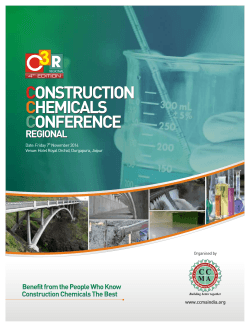CONSTRUCTION CHEMICALS CONFERENCE C