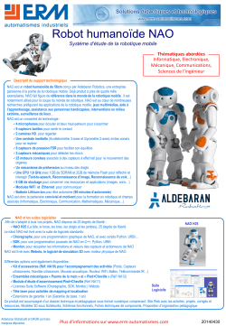 Robot humanoïde NAO Système d’étude de la robotique mobile Informatique, Electronique, Mécanique, Communications,