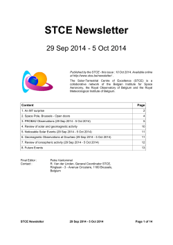 STCE Newsletter 29 Sep 2014 - 5 Oct 2014