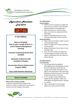 Agriculture Newsletter Fall 2014