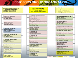 LESJÖFORS GROUP ORGANIZATION