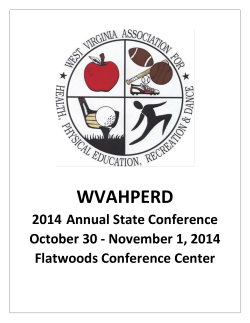 WVAHPERD  2014 Annual State Conference