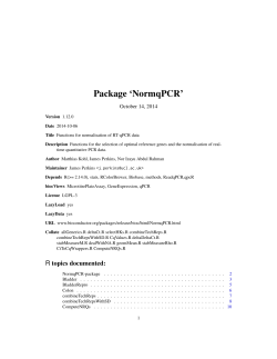 Package ‘NormqPCR’ October 14, 2014