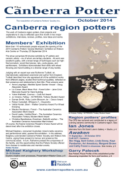 Canberra Potter  Canberra region potters 2013