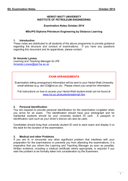 IDL Examination Notes  October 2014 HERIOT-WATT UNIVERSITY