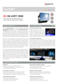 EC -50-LSXT-1000 SXGA 50-INCH DLP® REAR-PROJECTION CUBE WITH CLUSTER-LED PROJECTION TECHNOLOGY
