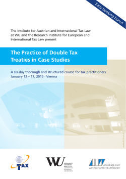 The Institute for Austrian and International Tax Law