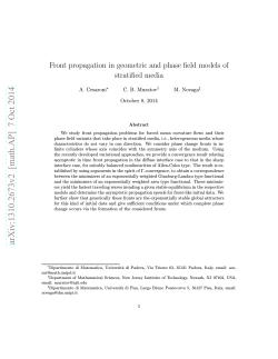 Front propagation in geometric and phase field models of stratified media