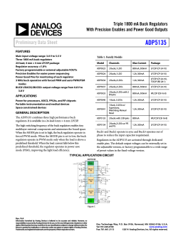 ADP5135 Preliminary Data Sheet Triple 1800 mA Buck Regulators