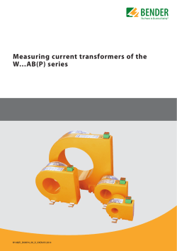 Measuring current transformers of the W…AB(P) series W-AB(P)_D00074_00_D_XXEN/05.2014