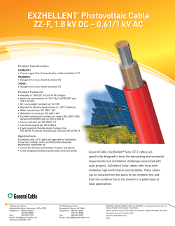 EXZHELLENT Photovoltaic Cable ZZ-F, 1.8 kV DC – 0.61/1 kV AC Product Construction:
