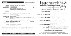 First Liturgical Service church@9:30