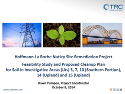 Hoffmann-La Roche Nutley Site Remediation Project