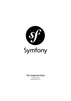 The Components Book for Symfony master generated on October 15, 2014