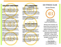 EB FITNESS CLUB TOTAL BODY CONDITIONING CYCLE CONDITIONING Group Fitness