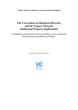 The Convention on Biological Diversity and the Nagoya Protocol: Intellectual Property Implications