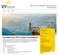 IPO and Strategic Transactions Conference Considering an IPO in today’s marketplace