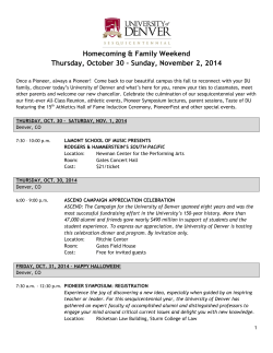 Homecoming &amp; Family Weekend