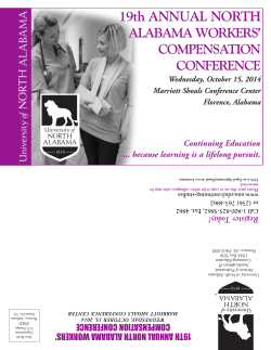 19th ANNUAL NORTH ALABAMA WORKERS’ COMPENSATION CONFERENCE