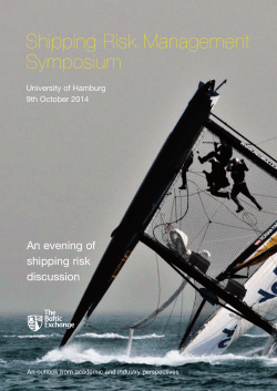 Shipping Risk Management Symposium An evening of shipping risk