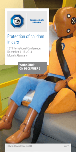 Protection of children in cars 12 International Conference,